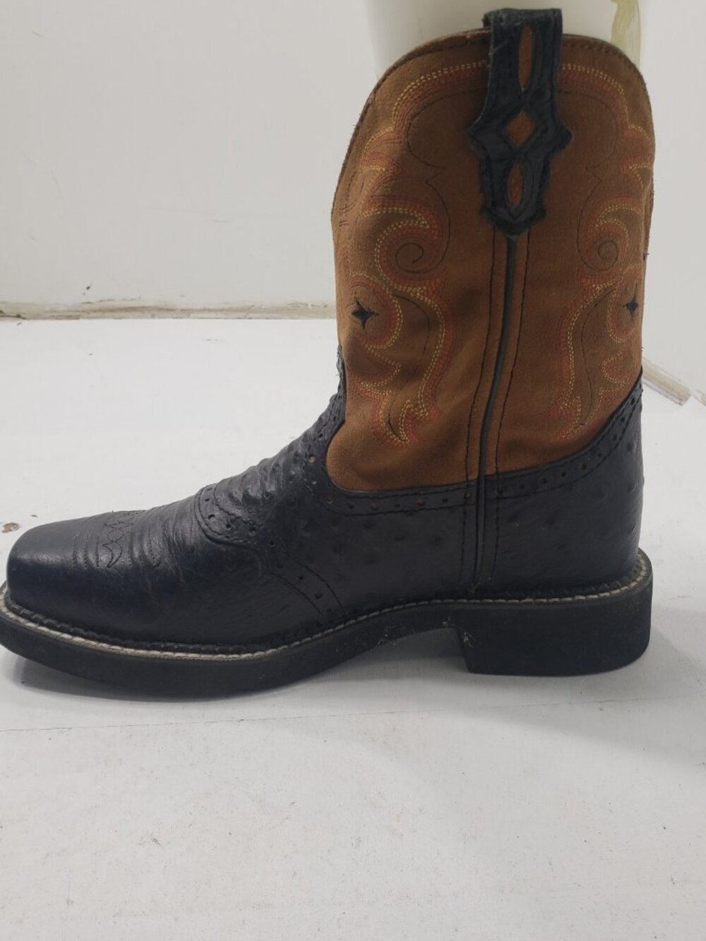 Justin Gypsy L9968 Women's 8B Leather Square Toe Western Cowboy Boots Black - Picture 10 of 12